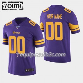 Camiseta Niño NFL Minnesota Vikings Personalizar Nike Púrpura 100th